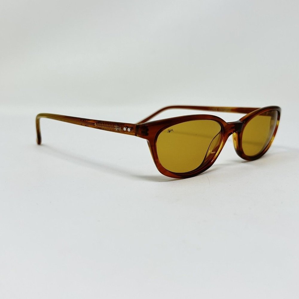 stussy eye gear Richie Sunglasses Tortoise Yellow Lenses Light Scratches - Picture 1 of 15